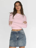Long Sleeve T Shirt Women Autumn Winter Y2k Crop Top