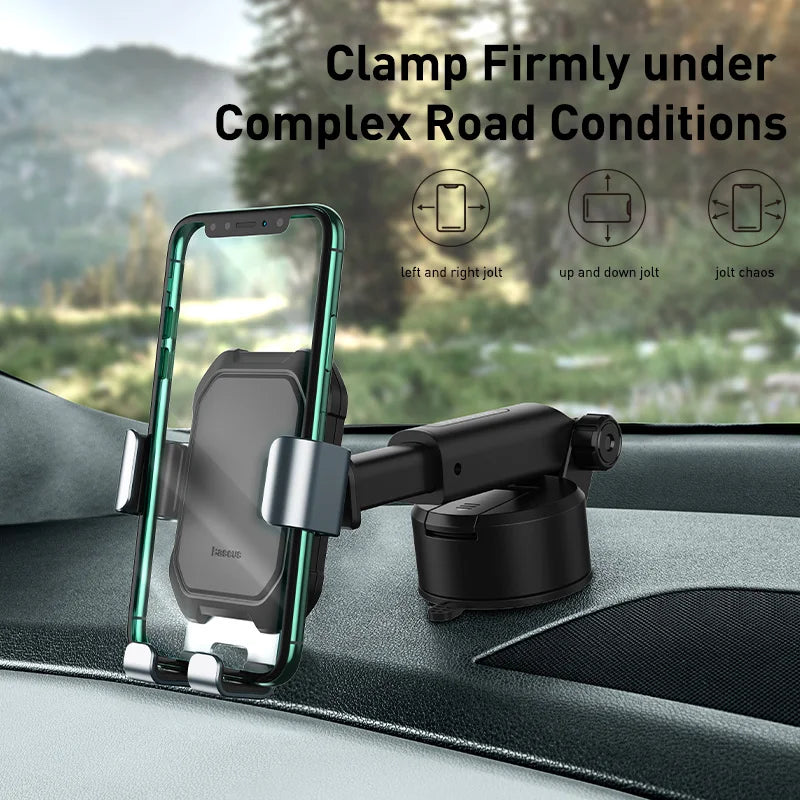 New Car Phone Holder Suction Cup Carbon Fiber
